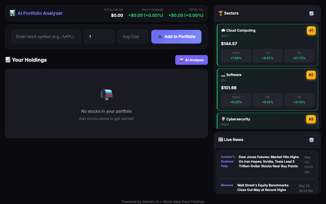 AI Portfolio Analyzer